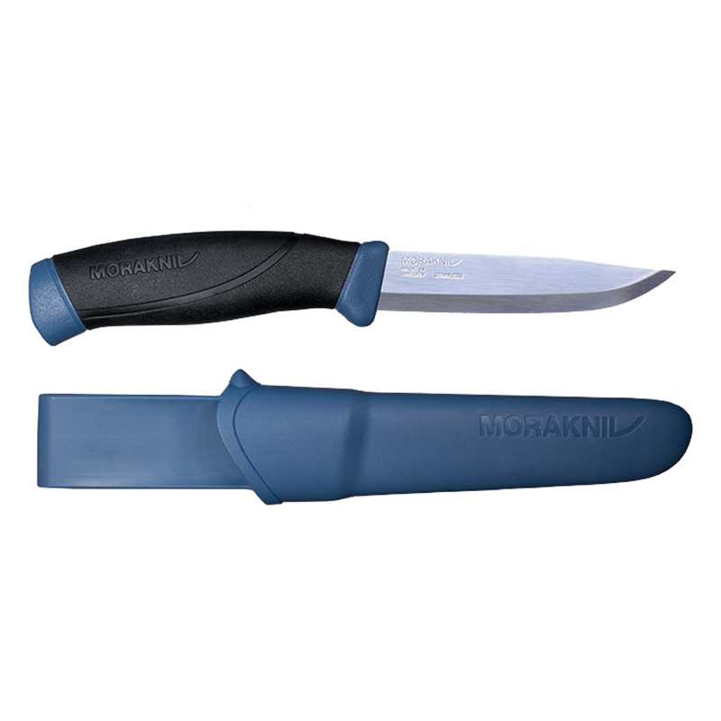 Нож с фиксированным лезвием Morakniv Companion Navy Blue, сталь Sandvik 12C27, рукоять резина/пластик - фото 5