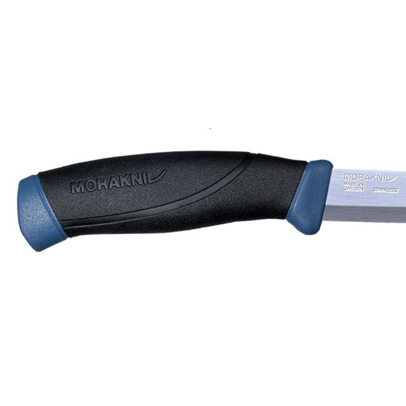 Нож с фиксированным лезвием Morakniv Companion Navy Blue, сталь Sandvik 12C27, рукоять резина/пластик - фото 7