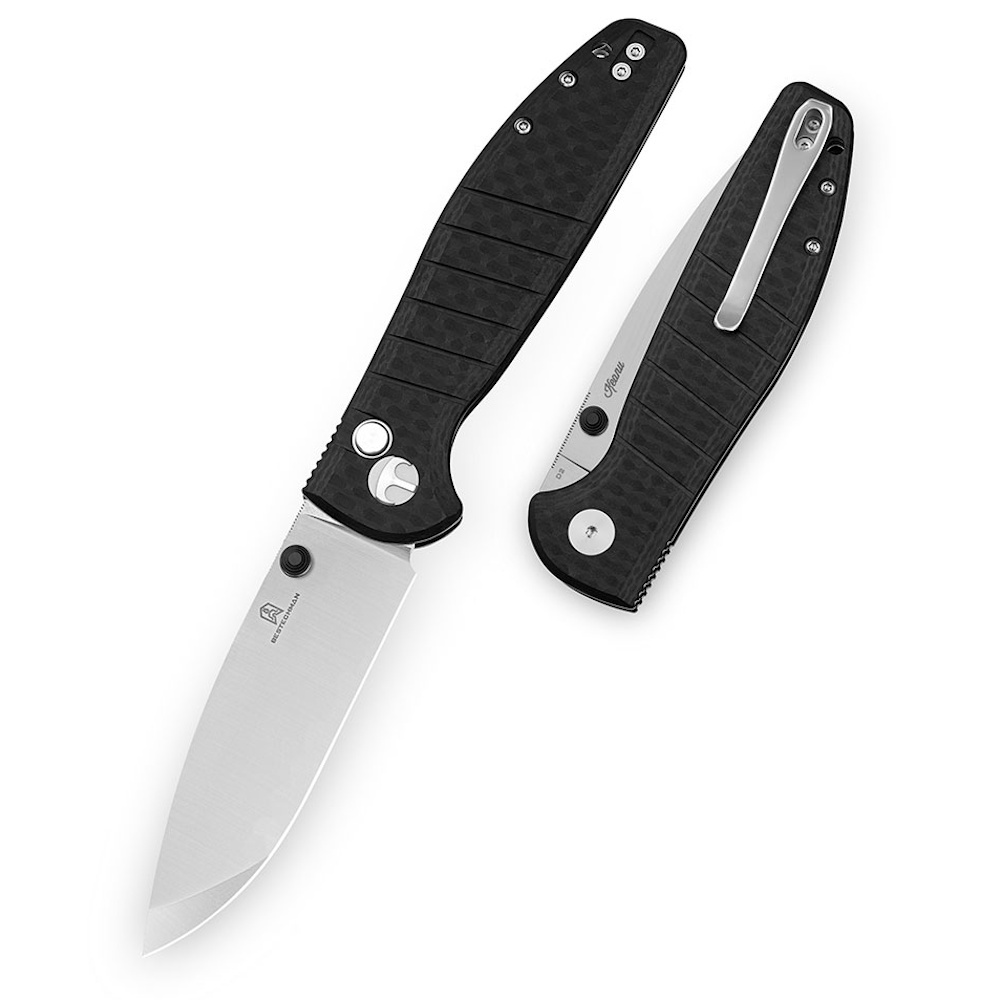 

Нож складной Bestechman Goodboy, сталь D2, рукоять G10, черный