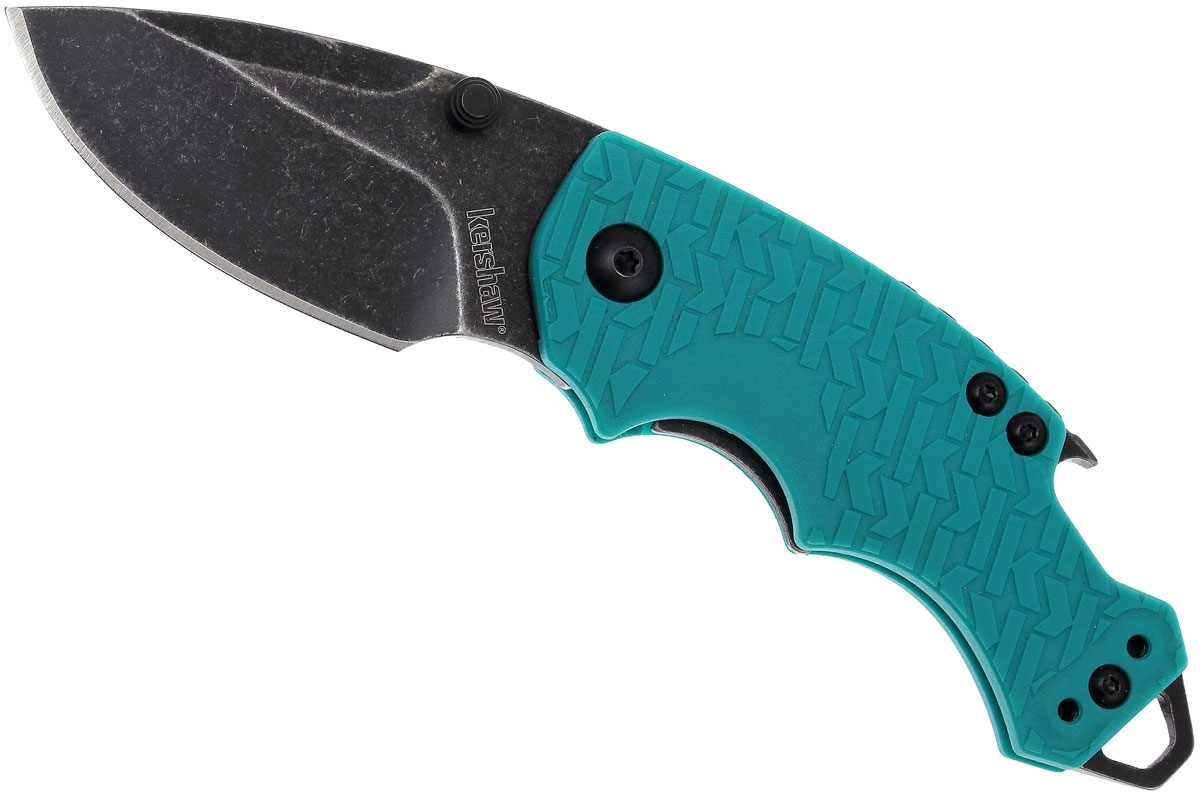 Нож складной Shuffle - KERSHAW 8700TEALBW, сталь 8Cr13MoV c покрытием BlackWash™, рукоять текстурированный термопластик GFN бирюзового цвета - фото 7