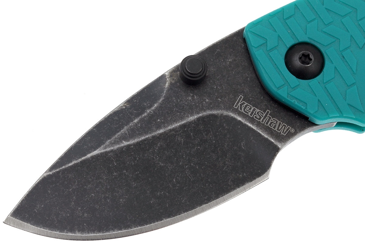 Нож складной Shuffle - KERSHAW 8700TEALBW, сталь 8Cr13MoV c покрытием BlackWash™, рукоять текстурированный термопластик GFN бирюзового цвета - фото 8