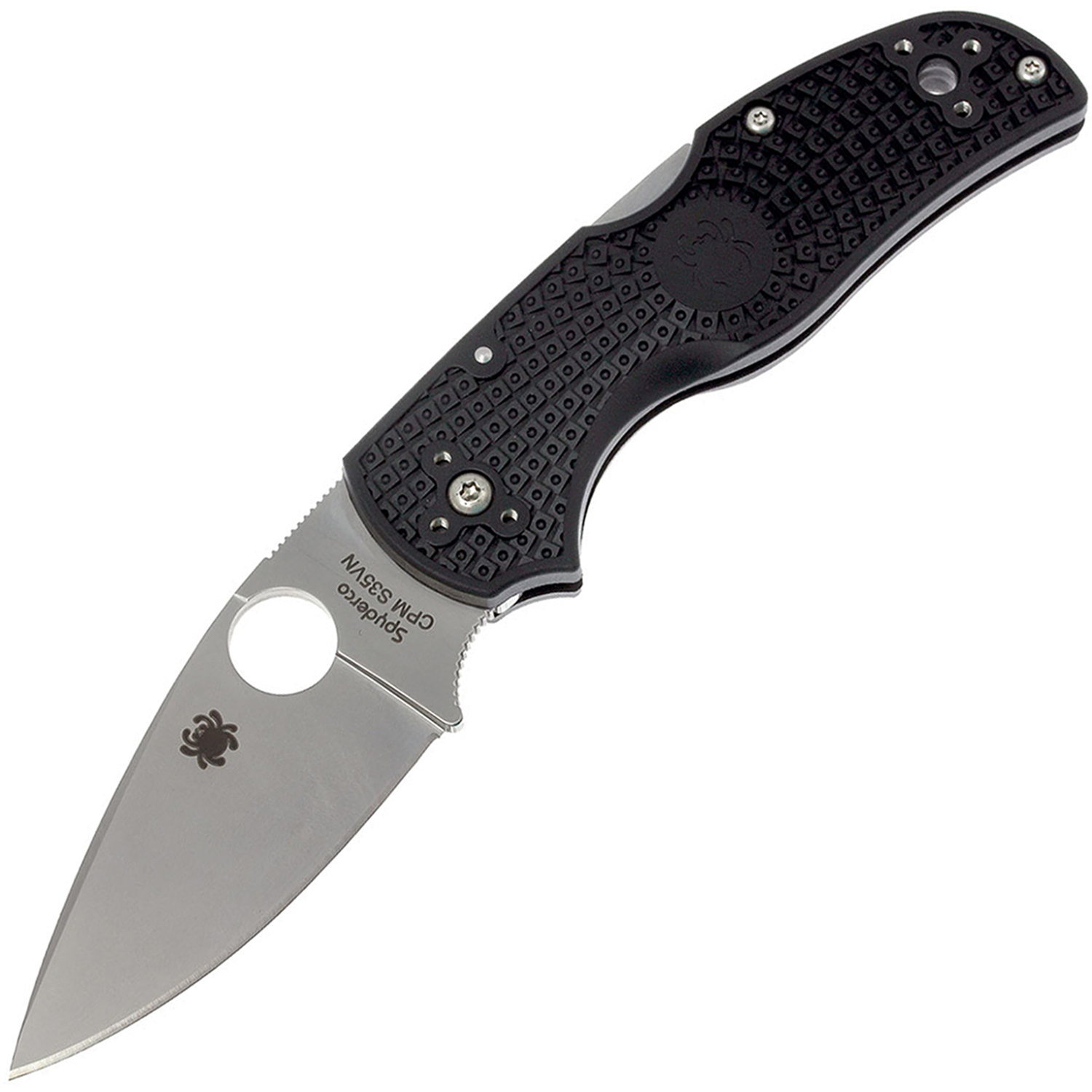 фото Нож складной native 5 - spyderco c41pbk5, сталь crucible cpm® s30v™ satin plain, рукоять термопластик frn, чёрный