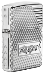 Фото Зажигалка ZIPPO Armor® с покрытием High Polish Chrome, латунь/сталь, серебристая, 36x12x56 мм