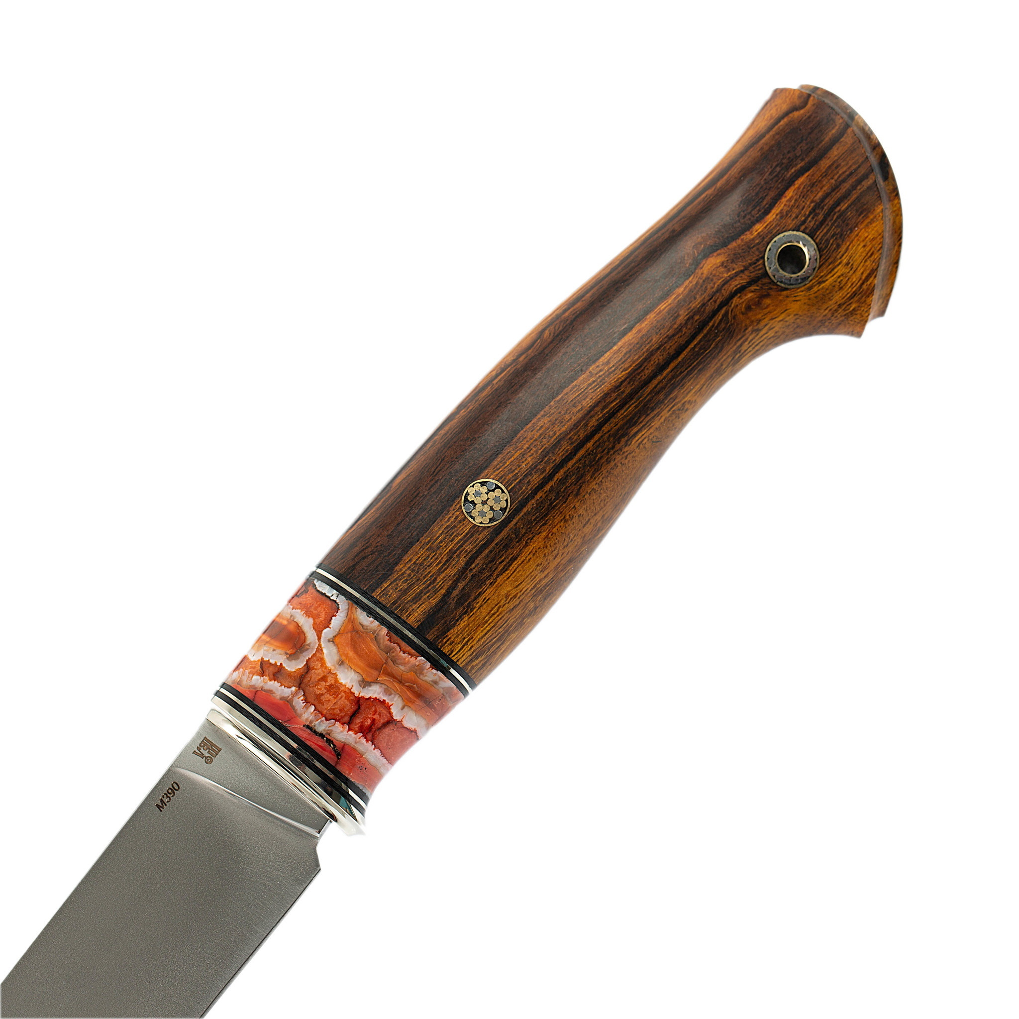 Нож Лидер 3, сталь M390, железное дерево, вставка бивень мамонта - фото 2
