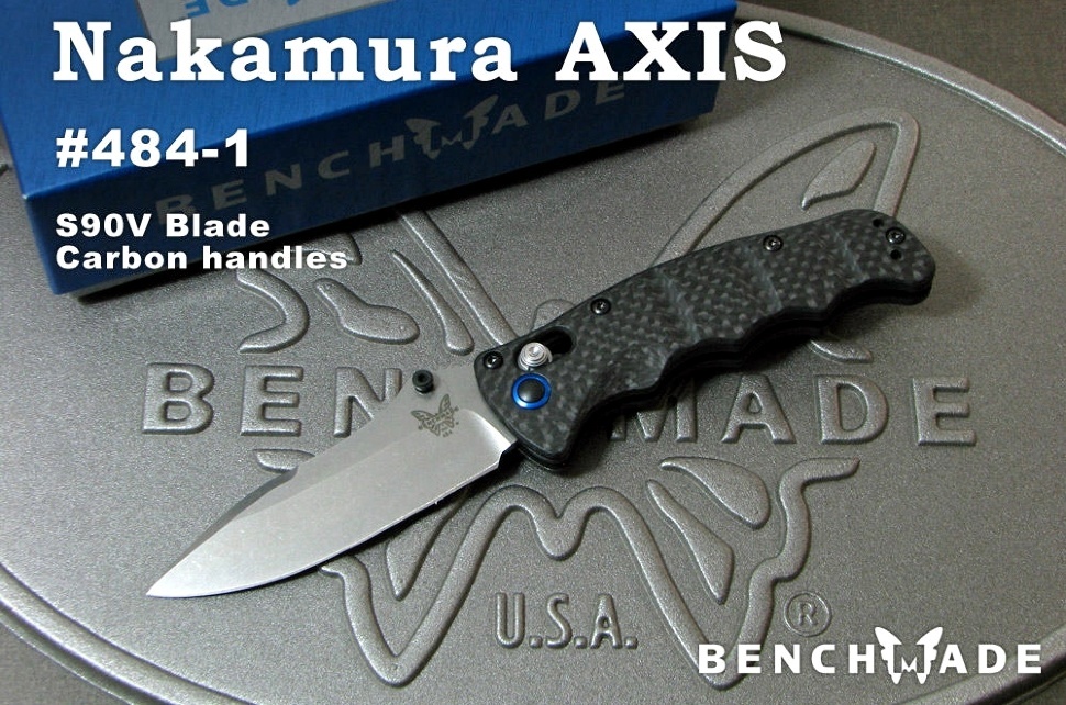 Складной нож Benchmade Nakamura Carbon 484-1, сталь S90V, рукоять карбон - фото 6