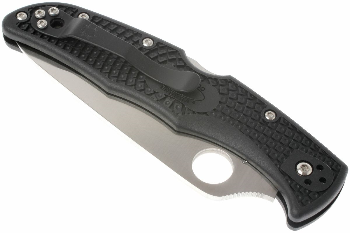 Складной нож Spyderco Endura 4 - 10PSBK, сталь VG-10 Satin Combo, рукоять термопластик FRN, чёрный - фото 8