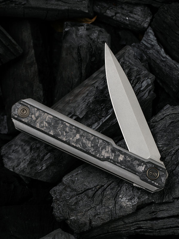 Складной нож WE Knife Peer Gray, CPM 20CV, титан/карбон - фото 3