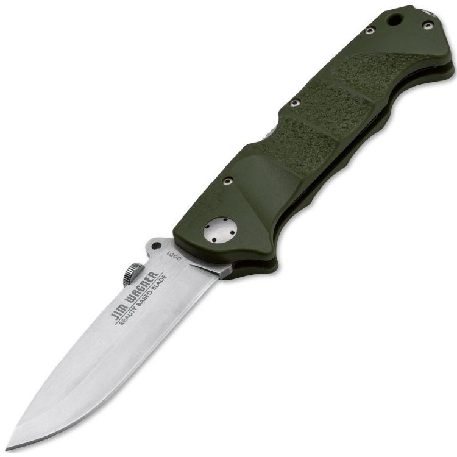 Нож складной RBB (Reality-Based Blades) Bushcraft, Jim Wagner Design, Boker 01BO063, сталь 440C Satin, рукоять Zytel® (пластик), зелёный