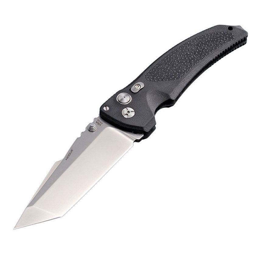 Нож складной Hogue EX-03 Stone-Tumbled Tanto, сталь 154CM, рукоять инженерный пластик, чёрный нож с фиксированным клинком hogue ex f02 tanto сталь a2 tool steel рукоять термопластик grn чёрный