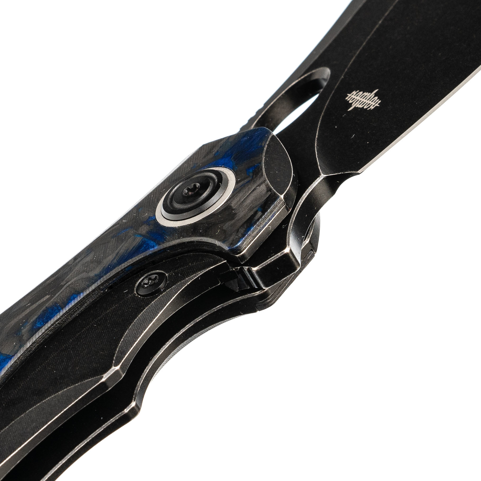 фото Складной нож bestech nogard, сталь m390, titanium black/blue carbon bestech knives
