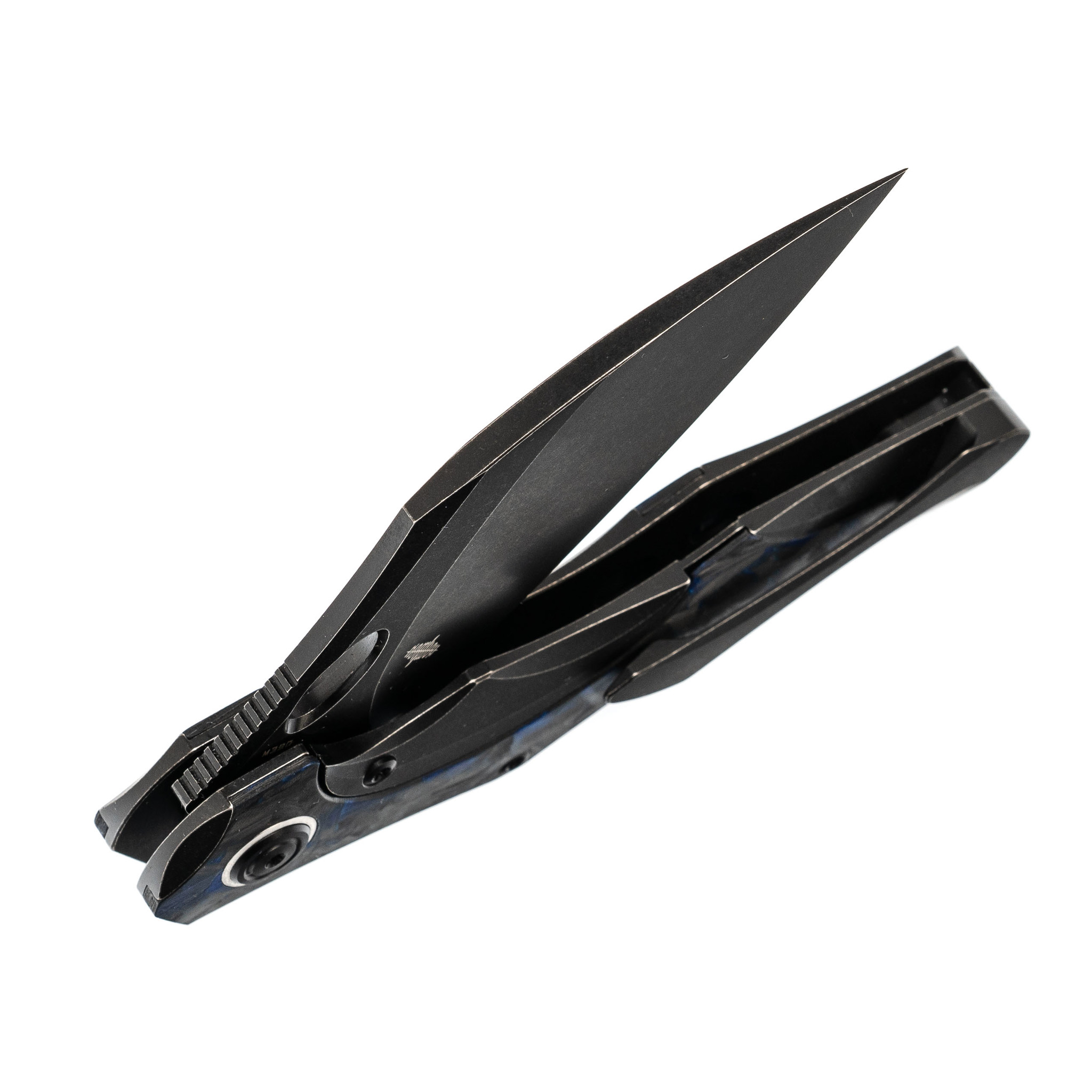 фото Складной нож bestech nogard, сталь m390, titanium black/blue carbon bestech knives