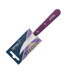 Фото Нож для чистки овощей Opinel №114, деревянная рукоять, нержавеющая сталь, сливовый