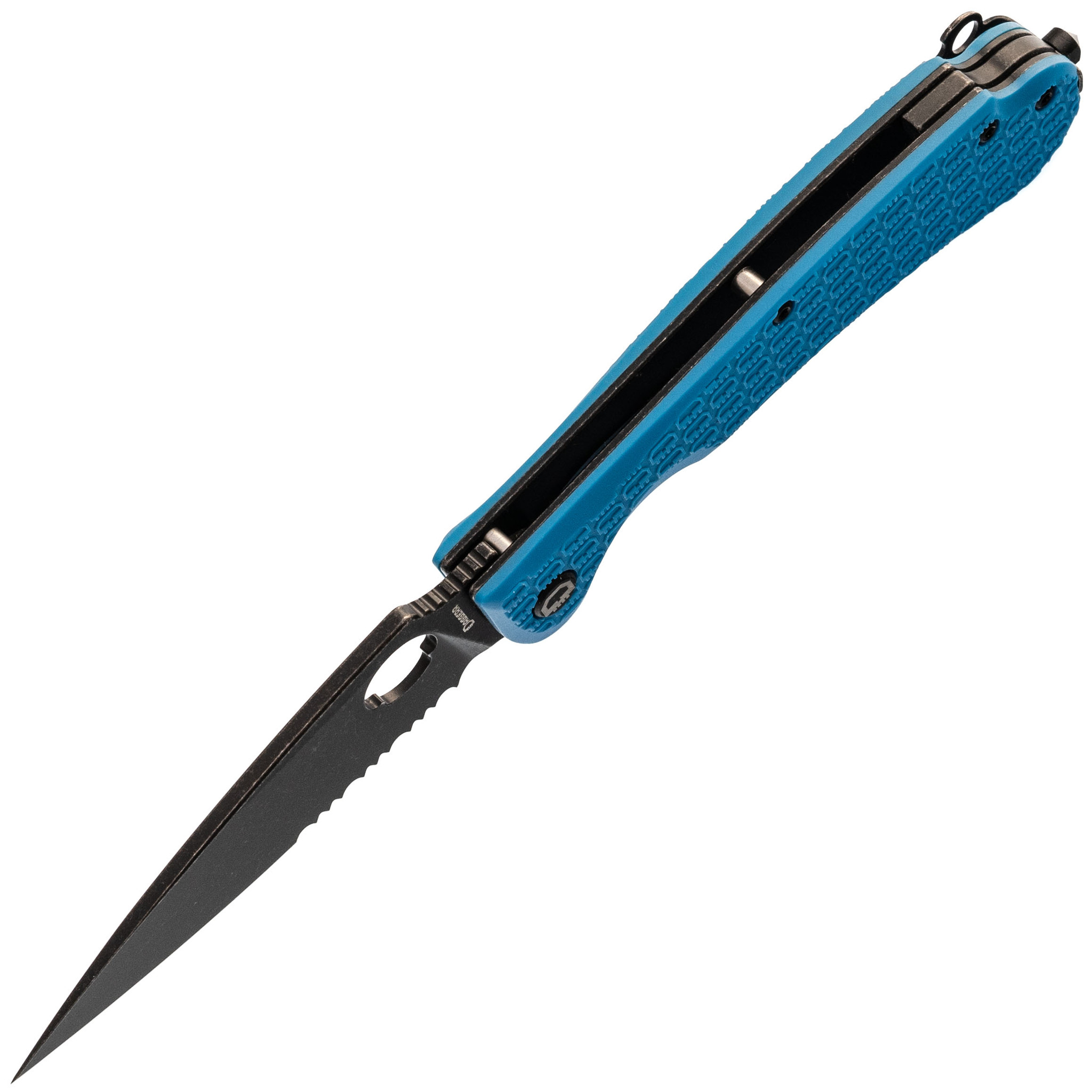 Складной нож Daggerr Resident Blue BW Serrated, сталь 8Cr14MoV, рукоять FRN - фото 2