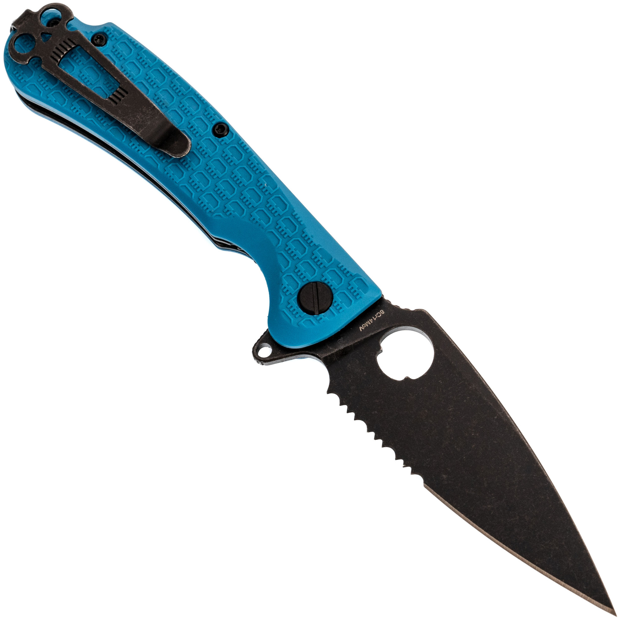 Складной нож Daggerr Resident Blue BW Serrated, сталь 8Cr14MoV, рукоять FRN - фото 3