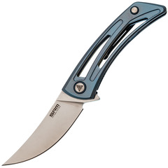 Фото Складной нож SRM Unicorn, сталь 154CM, рукоять титан, синий