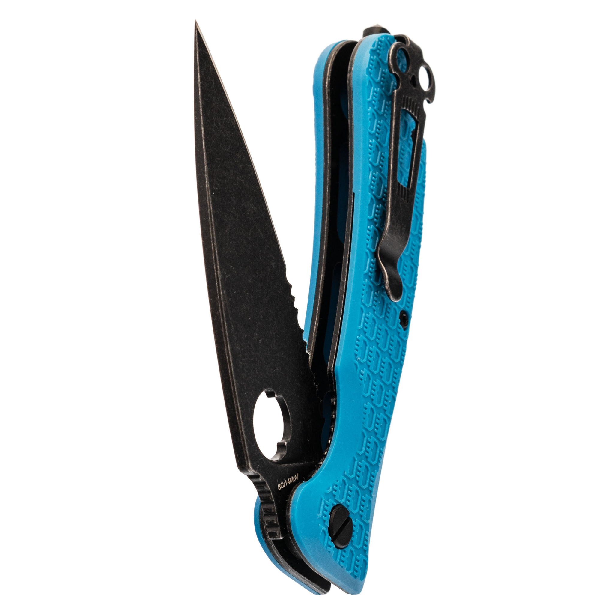 Складной нож Daggerr Resident Blue BW Serrated, сталь 8Cr14MoV, рукоять FRN - фото 5