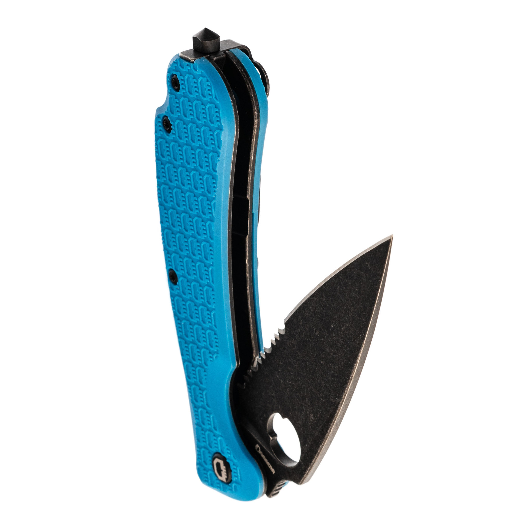 Складной нож Daggerr Resident Blue BW Serrated, сталь 8Cr14MoV, рукоять FRN - фото 4