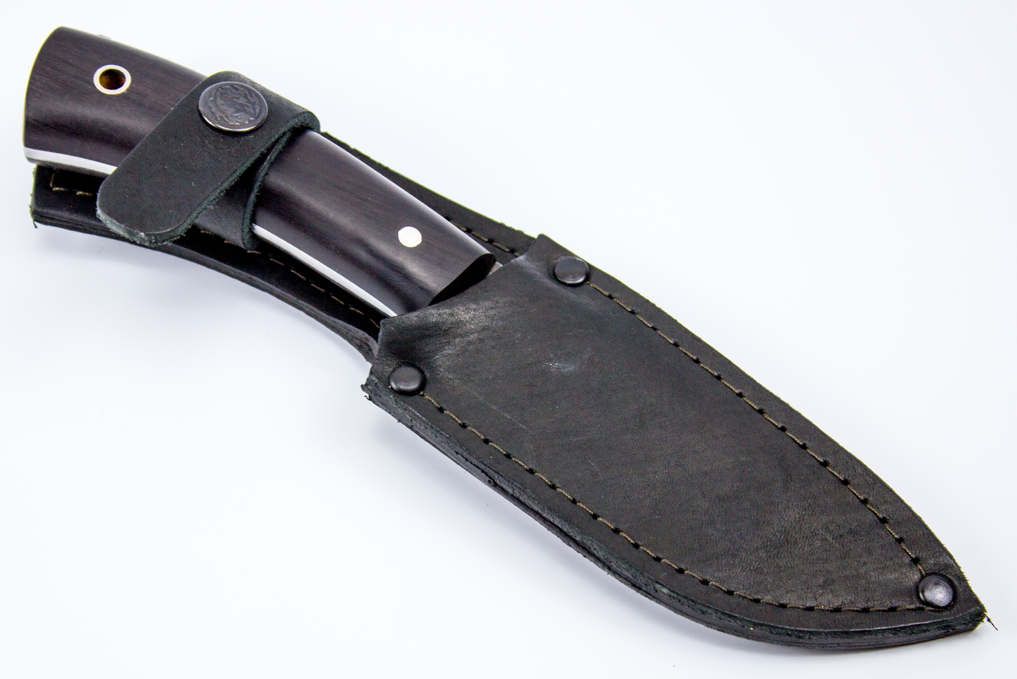 Нож туристический МТ-102m (малый), черный граб, алмазная сталь ХВ5 - фото 4