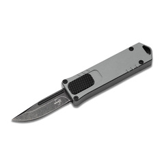 Фото Автоматический нож Boker USB OTF 2.0 Burnt Grey, сталь D2, рукоять алюминий, серый/черный