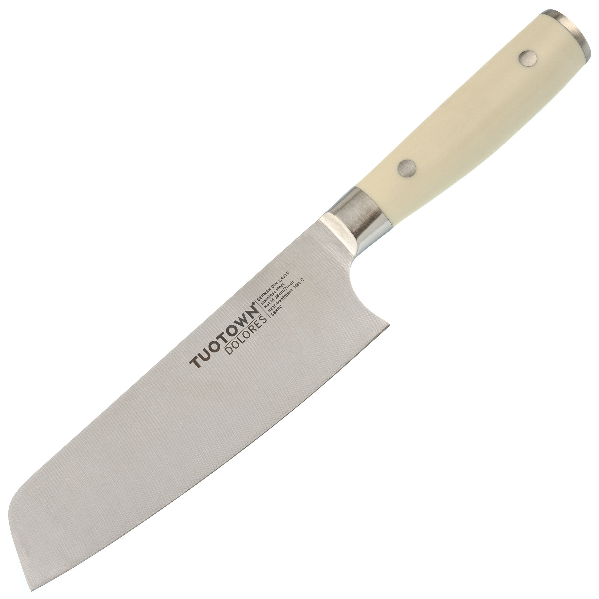 Кухонный нож Накири Tuotown, серия DOLORES, сталь 1.4116