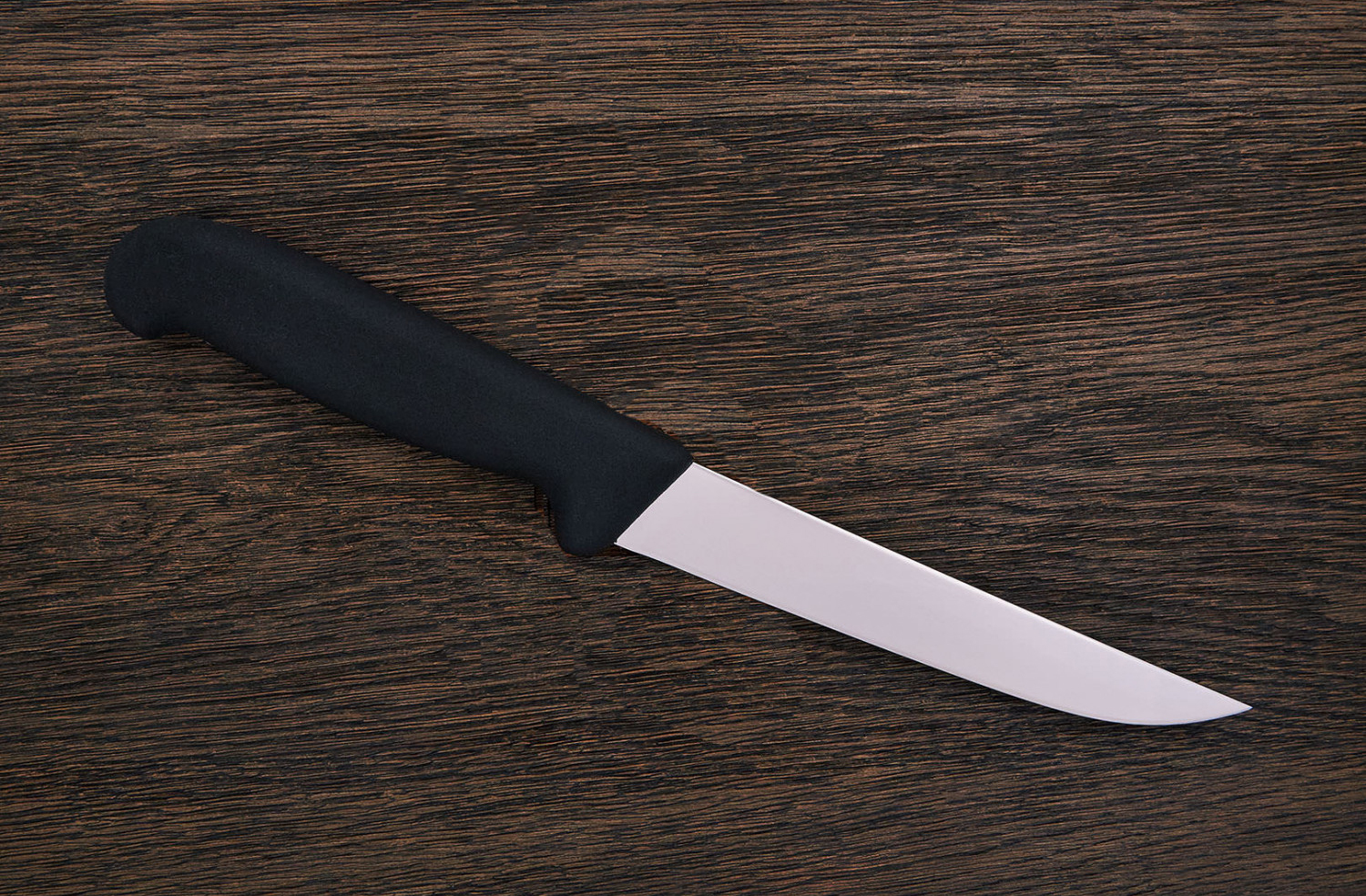Кухонный нож с узким лезвием Victorinox, сталь X55CrMo14, рукоять термоэластопласт, черный от Ножиков