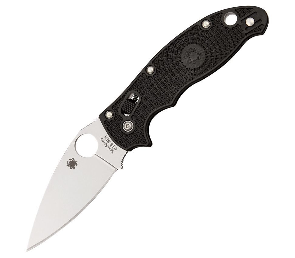 Нож складной Manix 2 Lightweight Spyderco 101PBK2, сталь Carpenter CTS™ - BD1 Alloy Satin Plain, рукоять пластик FRCP, чёрный - фото 1