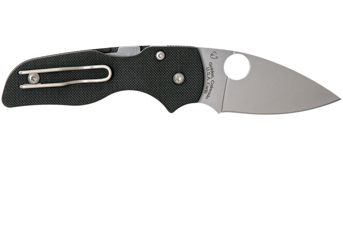 Нож складной Lil' Native - Spyderco 230GP, сталь Crucible CPM® S30V Satin Plain, рукоять стеклотекстолит G10, чёрный от Ножиков