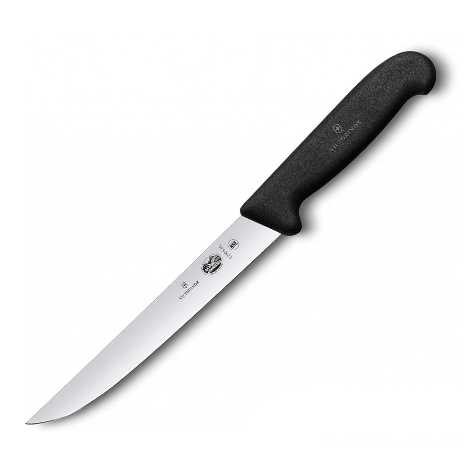 Кухонный нож с узким лезвием Victorinox, сталь X55CrMo14, рукоять термоэластопласт, черный