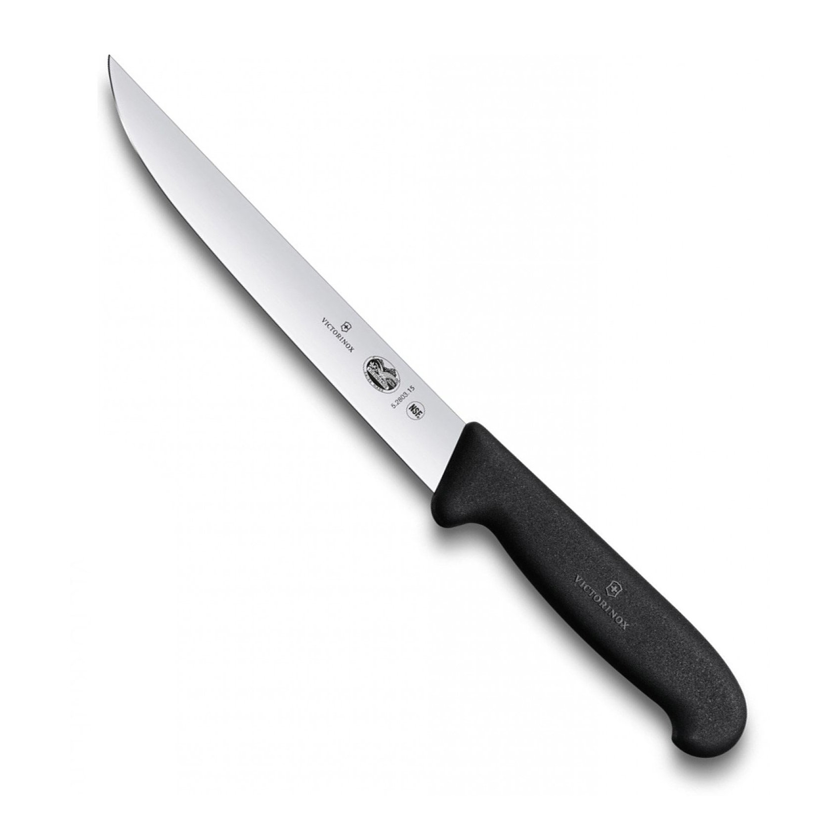 Кухонный нож с узким лезвием Victorinox, сталь X55CrMo14, рукоять термоэластопласт, черный от Ножиков