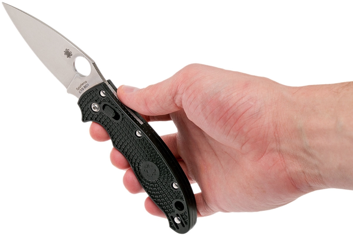 Нож складной Manix 2 Lightweight Spyderco 101PBK2, сталь Carpenter CTS™ - BD1 Alloy Satin Plain, рукоять пластик FRCP, чёрный - фото 5
