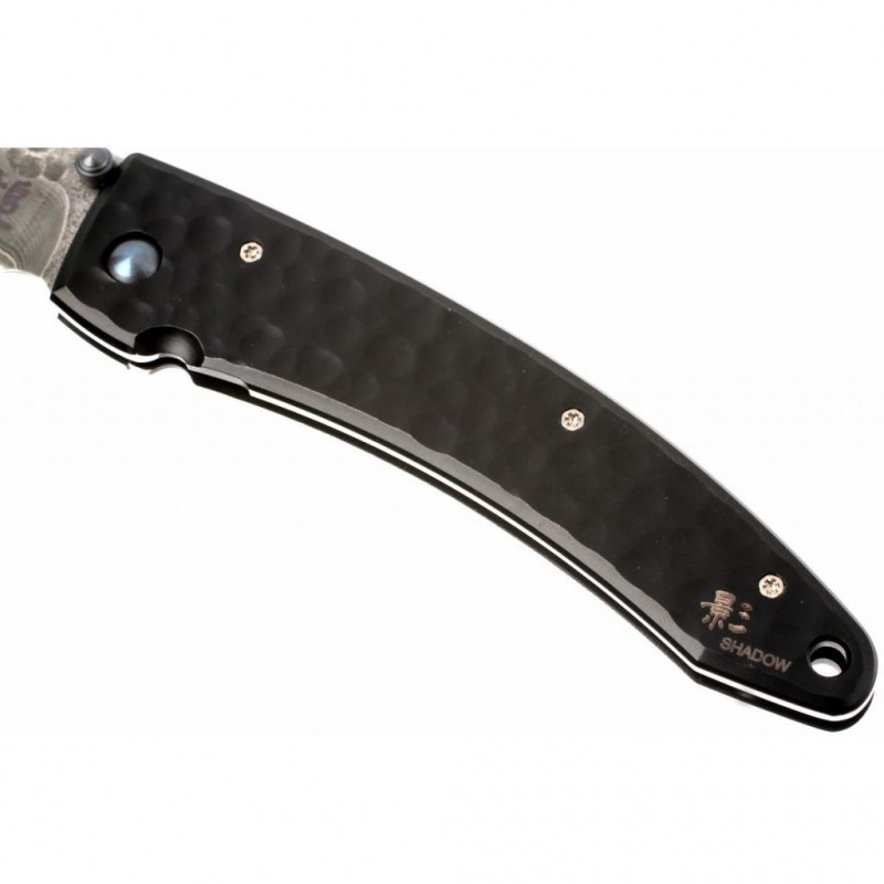фото Складной нож mcusta shadow mc-0114bd, сталь vg-10 в обкладах из дамаска, рукоять 420j2