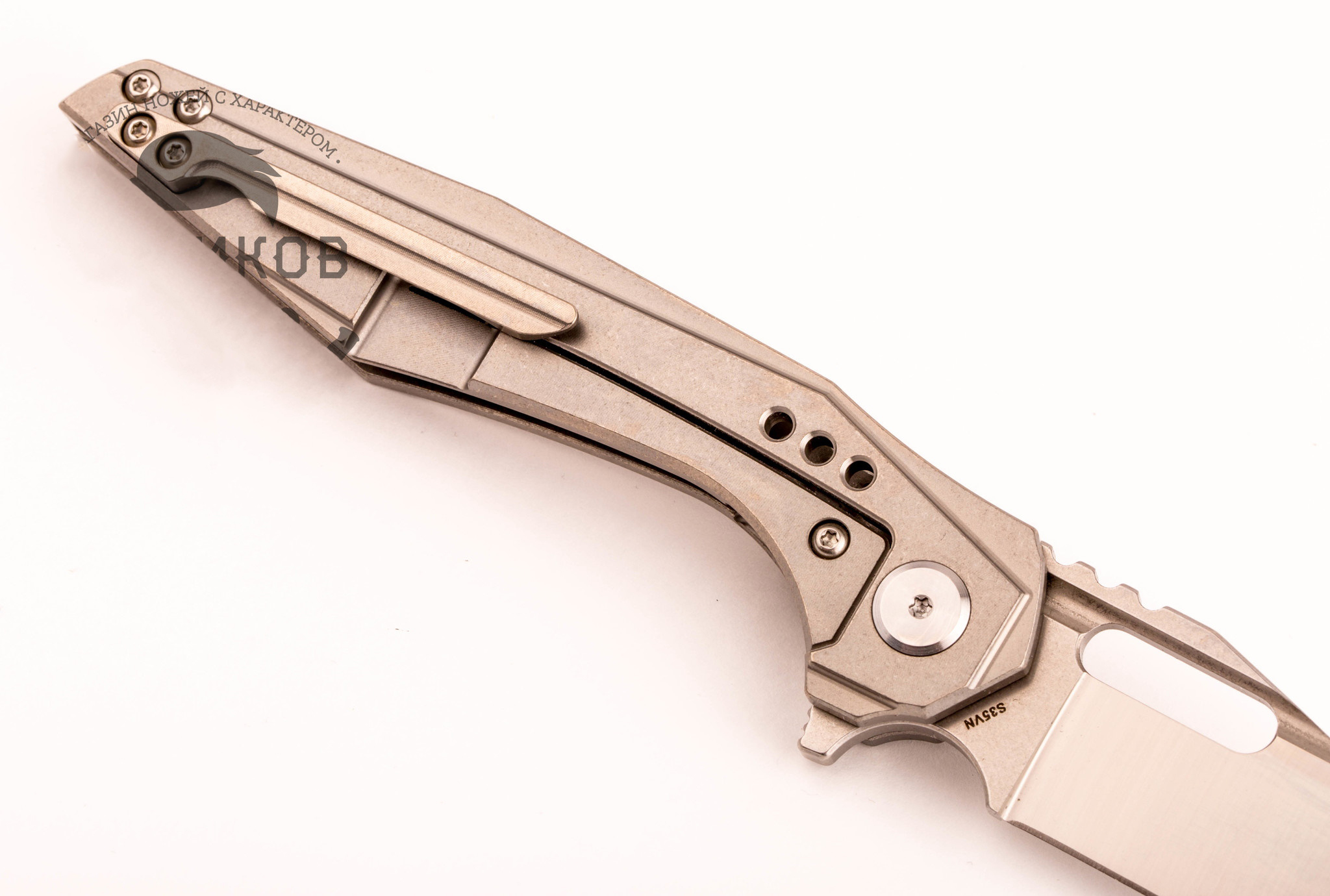 Складной нож Bestech Malware BT1902A, сталь S35VN, рукоять титан - фото 5