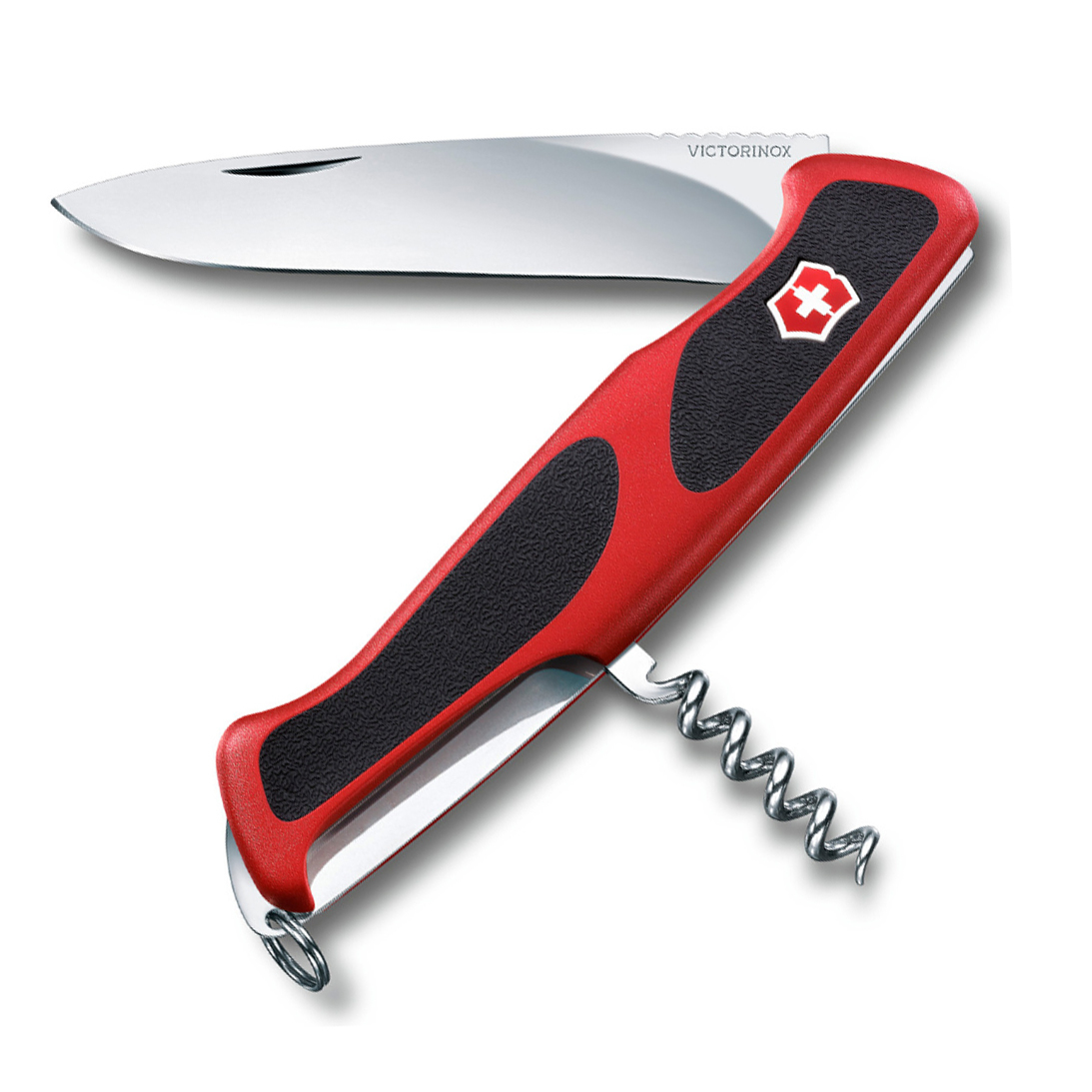 Нож перочинный Victorinox RangerGrip 55 0.9563.C 130мм 12 функций красно-чёрный (блистер) - фото 1
