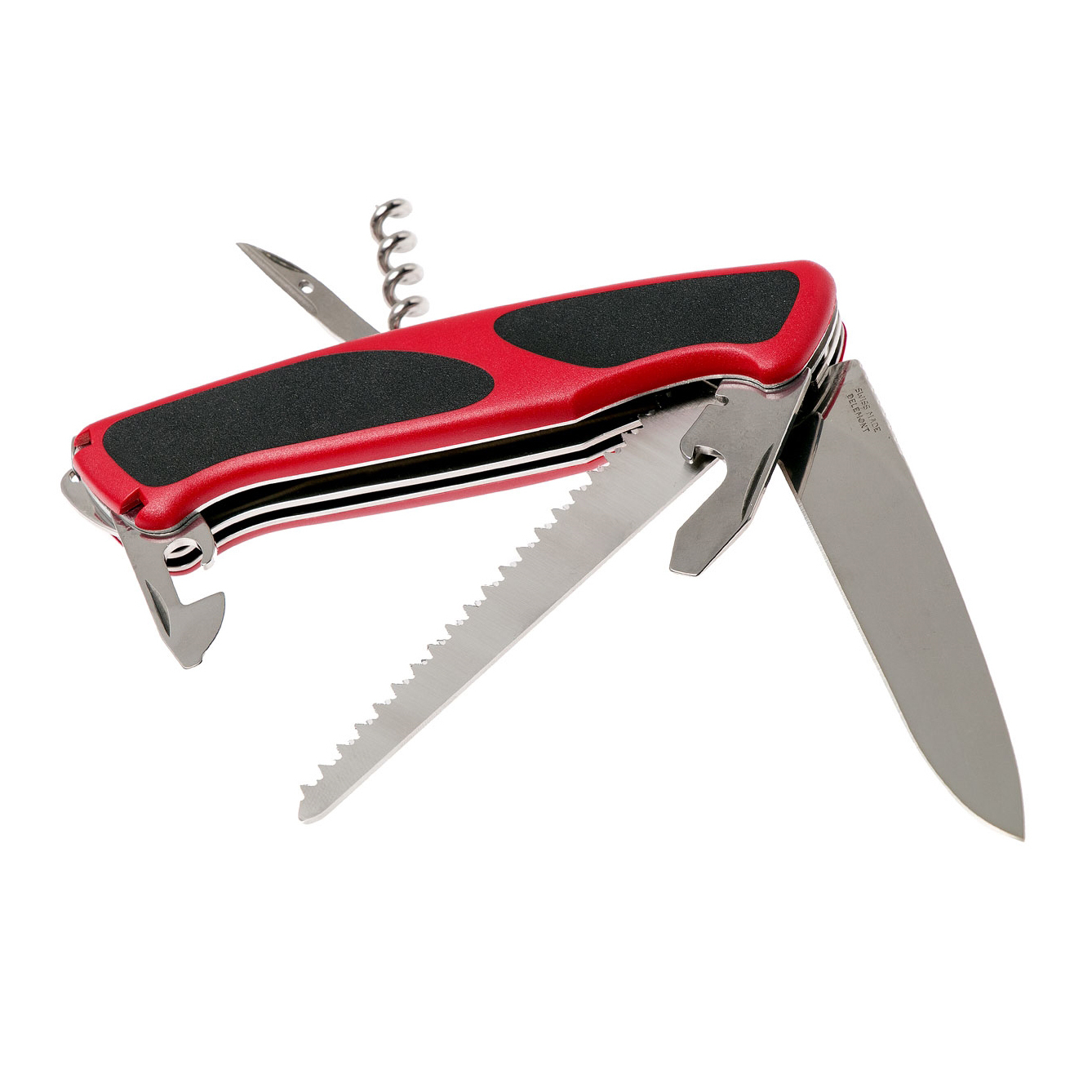 Нож перочинный Victorinox RangerGrip 55 0.9563.C 130мм 12 функций красно-чёрный (блистер) - фото 4