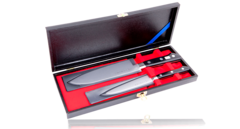 Фото Набор из 2-х кухонных ножей Tojiro Western Knife Gift DP-GIFTSET-C, сталь VG-10, рукоять стабилизированная древесина