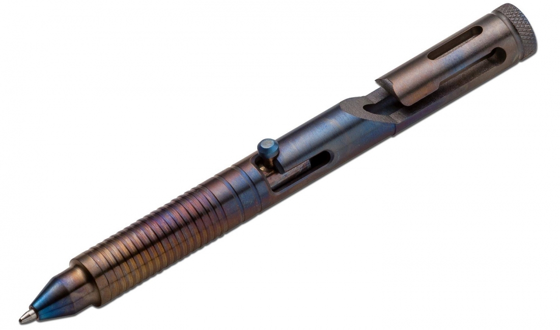 Тактическая ручка Cal .45 CID (Clip-Integrated-Design) Titanium Flame, Boker Plus 09BO095, градиент. Фото №2