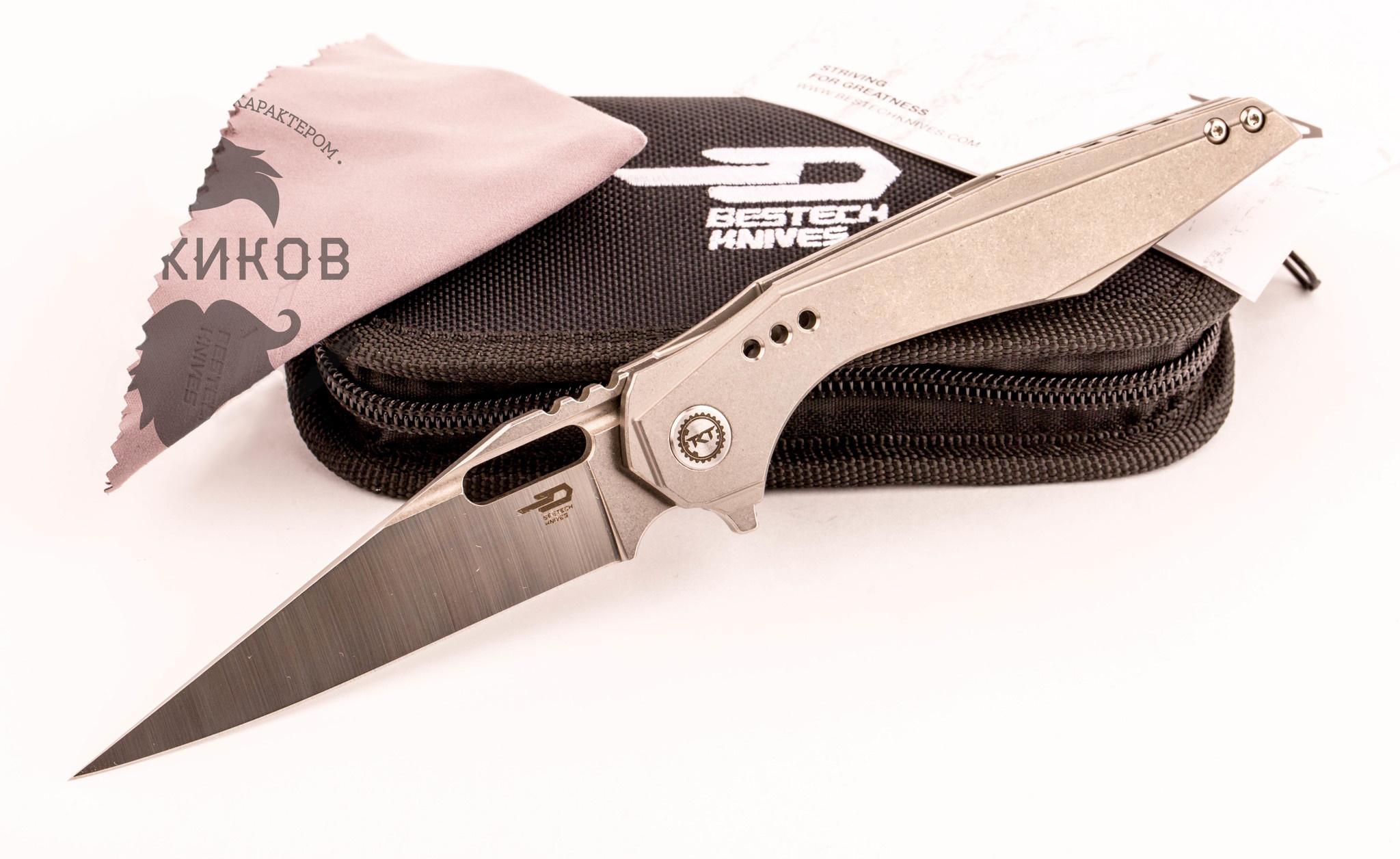 Складной нож Bestech Malware BT1902A, сталь S35VN, рукоять титан - фото 10