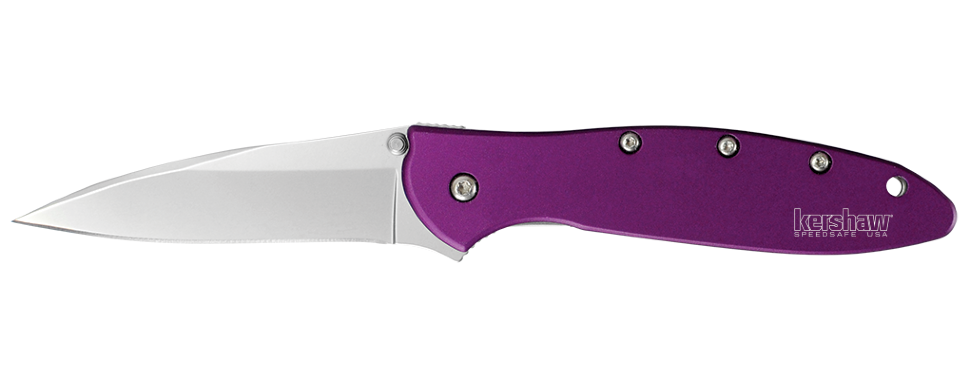 Складной нож Leek - KERSHAW 1660PUR, сталь Sandvik™ 14C28N, рукоять анодированный алюминий фиолетового цвета