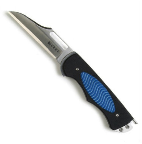 фото Складной нож crkt edgie blue, сталь 5cr15mov, рукоять термопластик