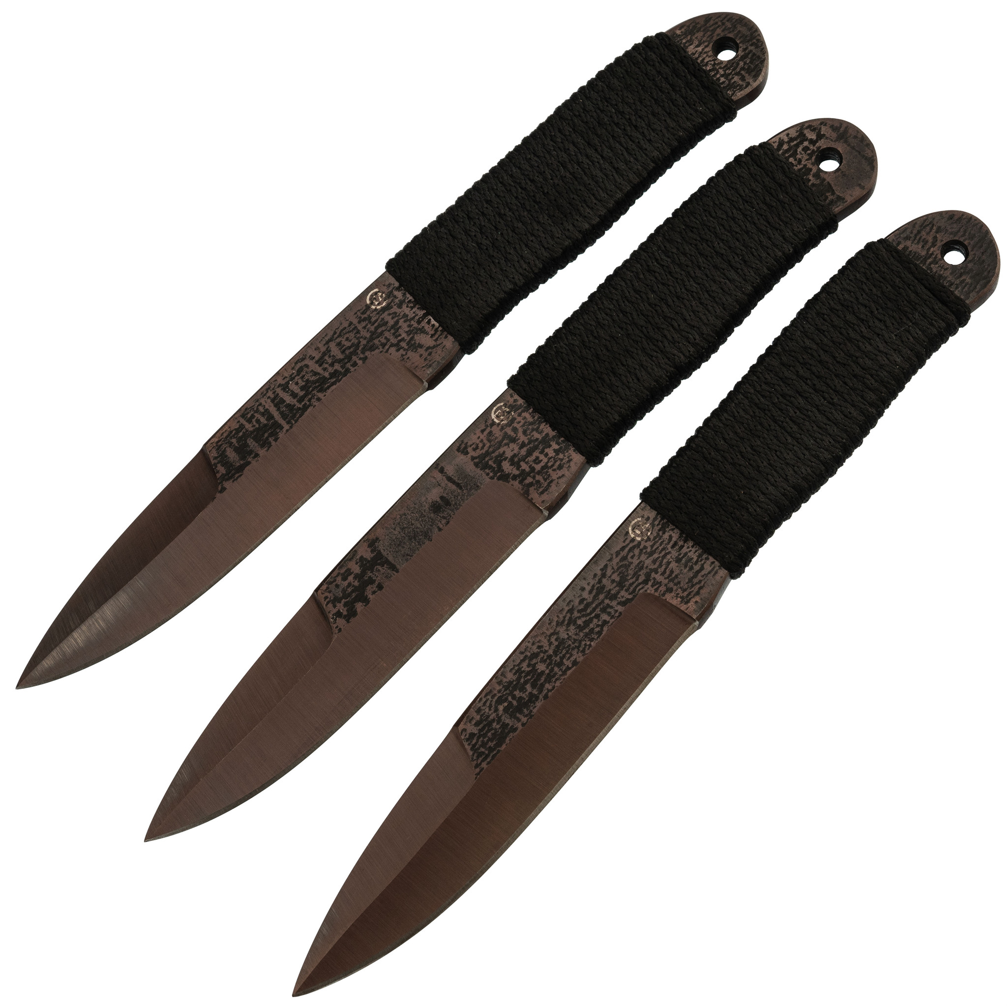 Набор Спортивных ножей Тайга, комплект 3 шт, сталь 65Г, Подарочные наборы ножей, Наборы стальных ножей