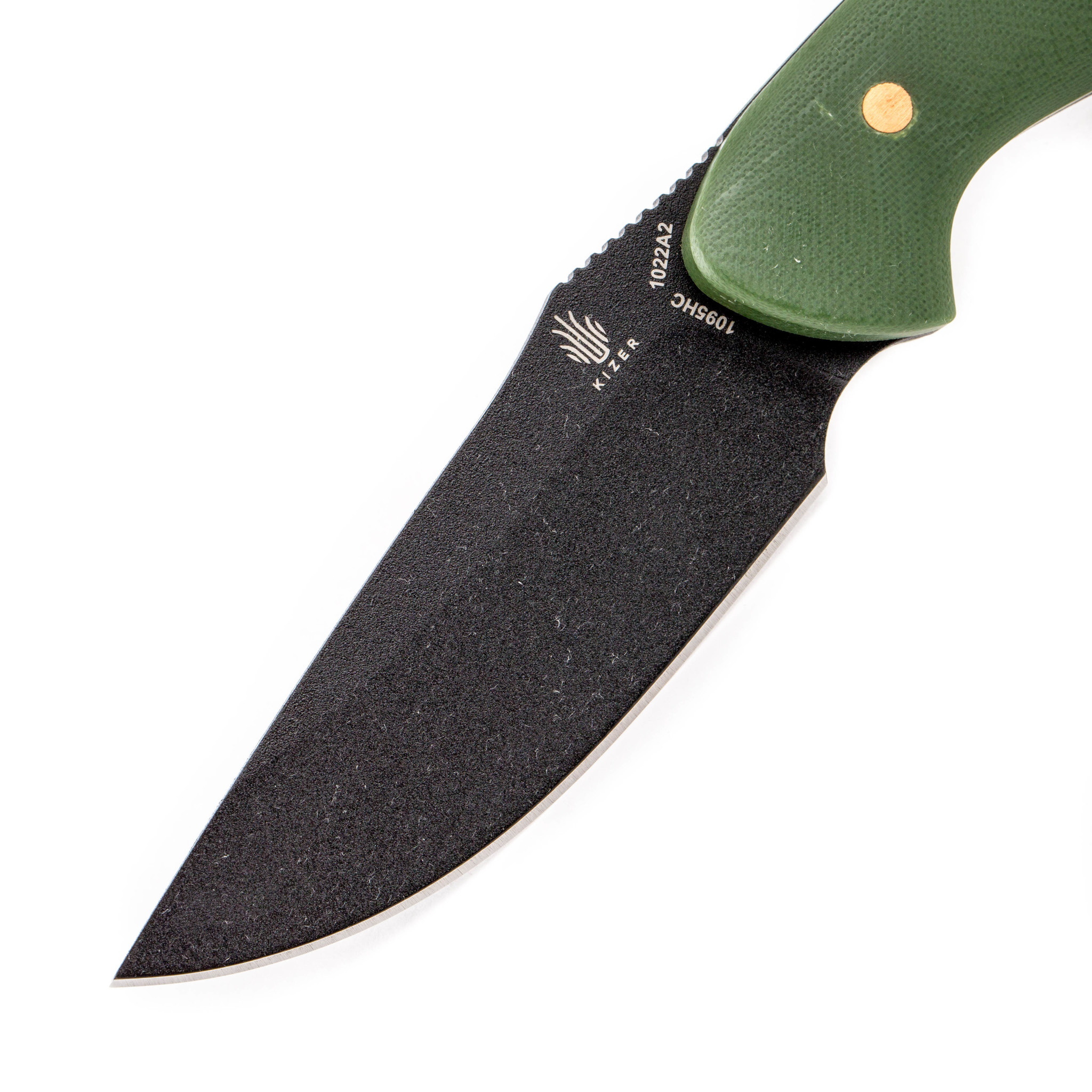 Нож Kizer Sequoia Green, сталь 1095 Carbon Steel, рукоять G10 - фото 2