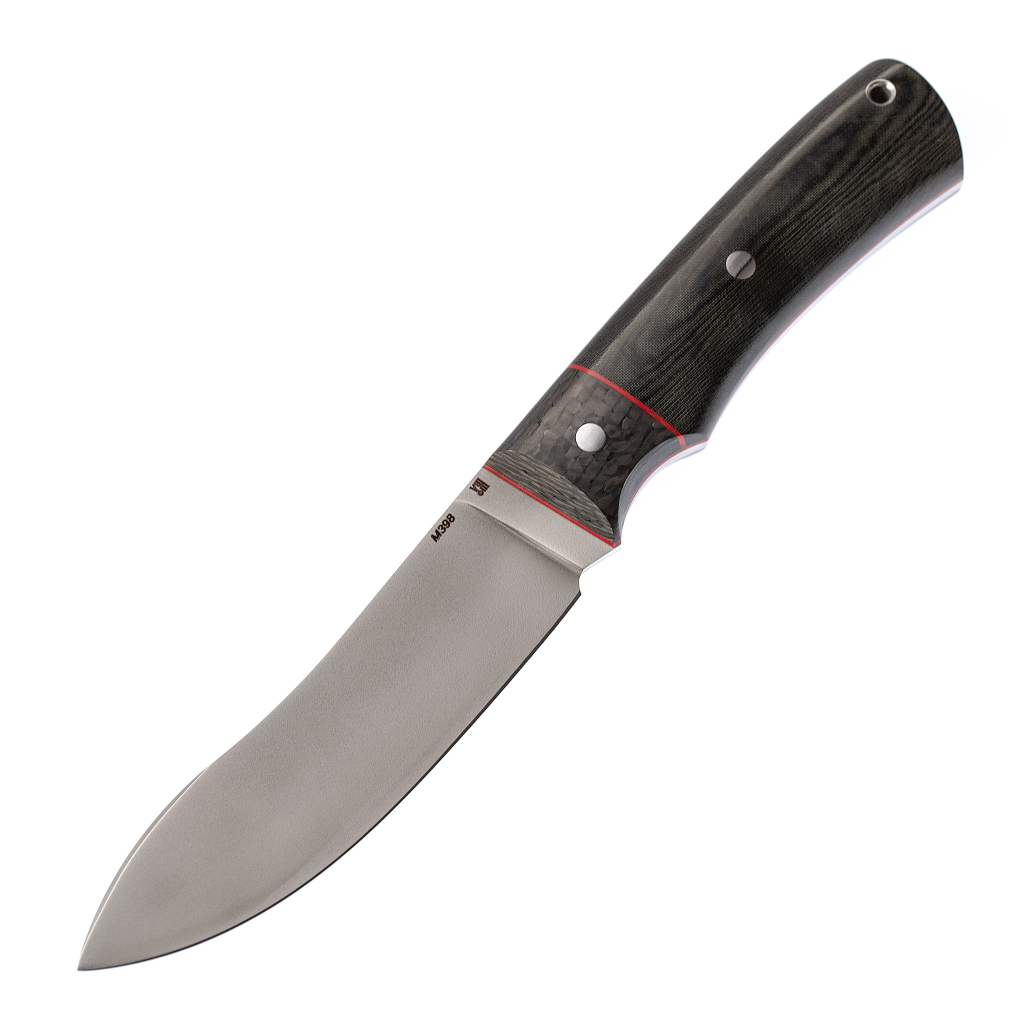 Нож цельнометаллический Фетр S2.0, сталь M398, рукоять карбон/микарта