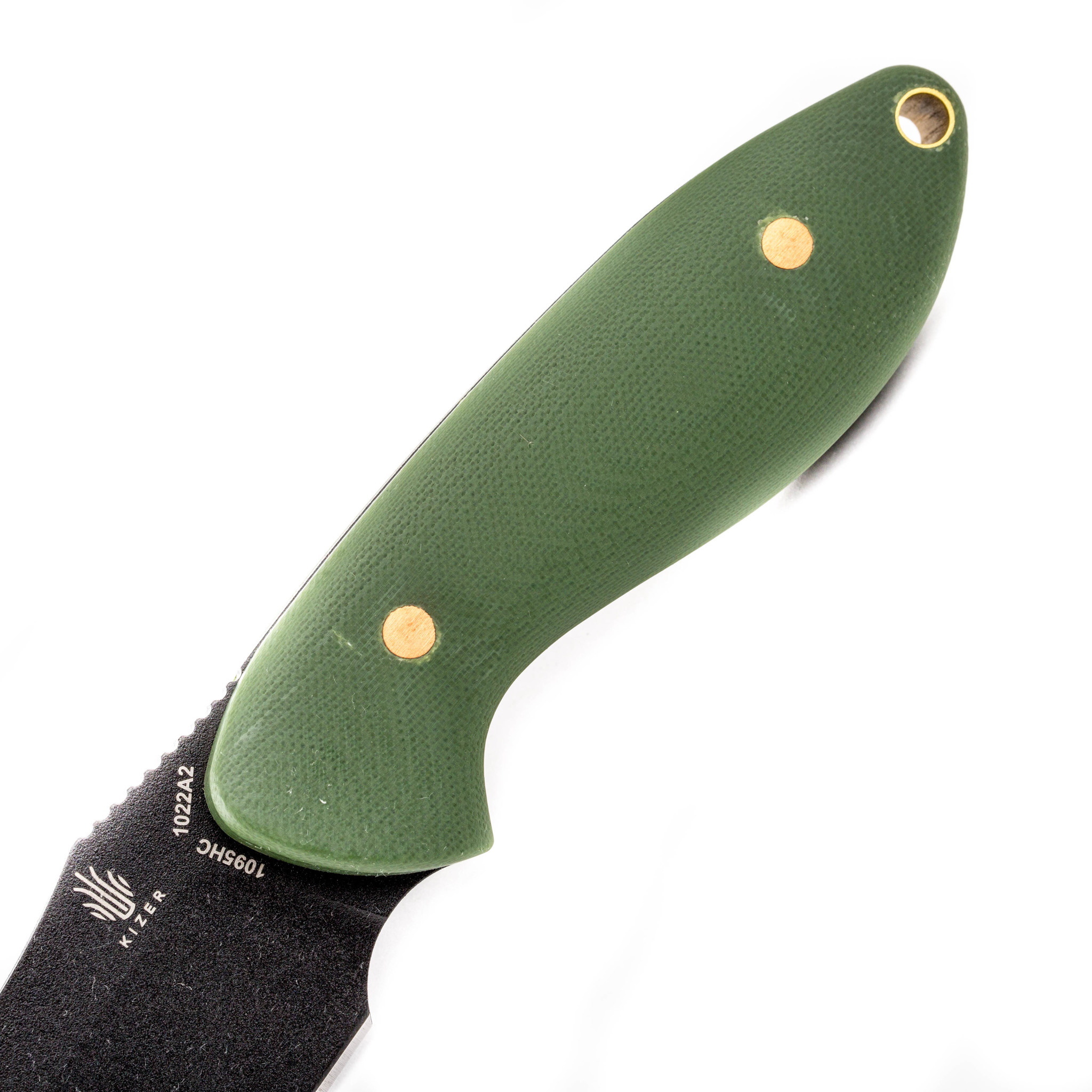 Нож Kizer Sequoia Green, сталь 1095 Carbon Steel, рукоять G10 - фото 3
