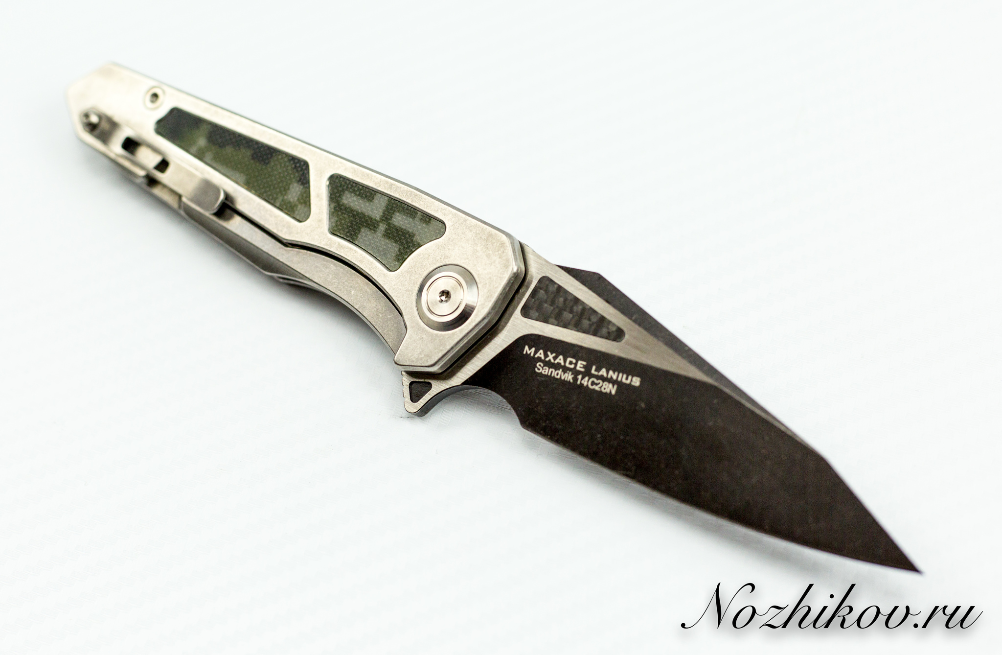 Складной нож Maxace Lanius Camo, сталь 14C28N от Ножиков
