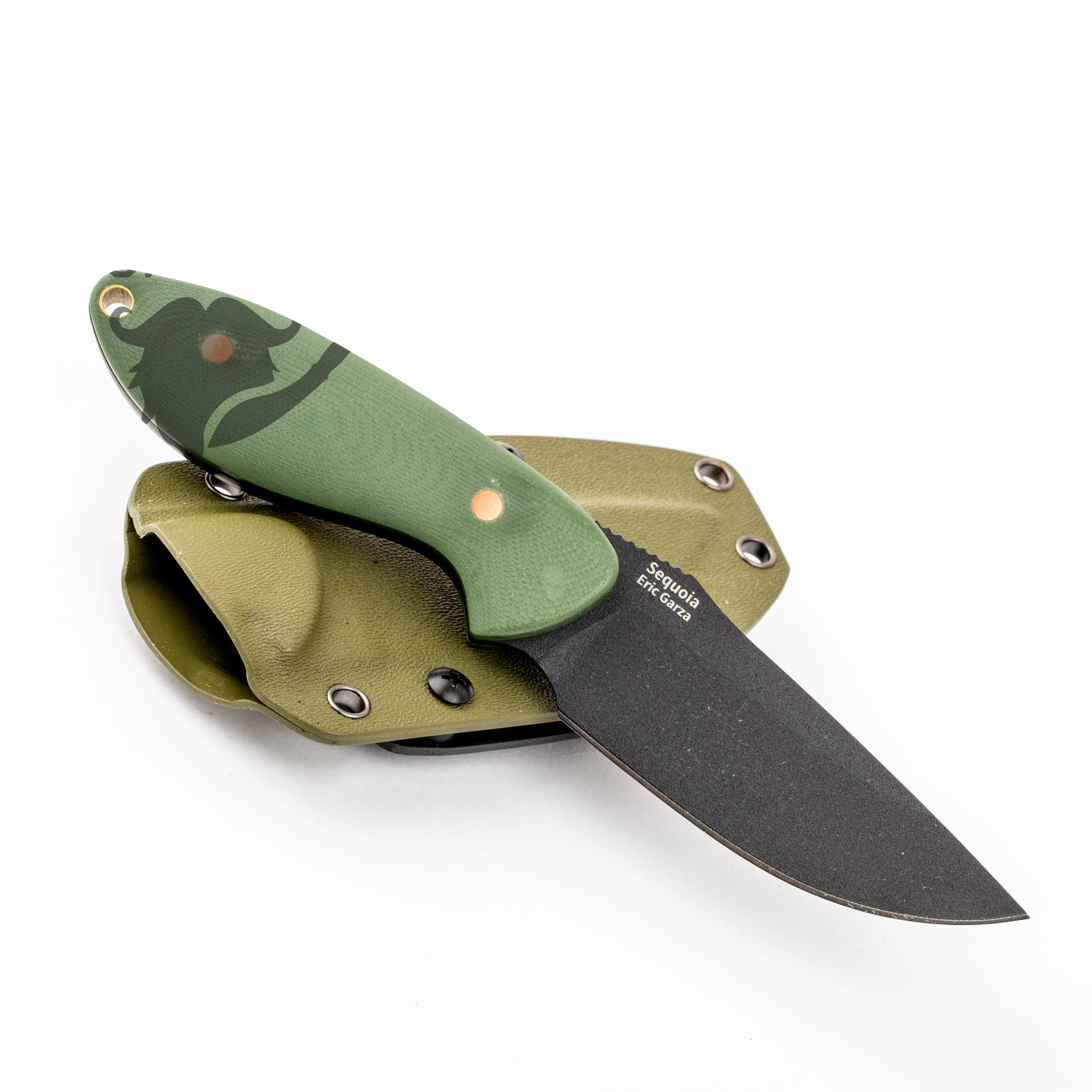 Нож Kizer Sequoia Green, сталь 1095 Carbon Steel, рукоять G10 - фото 5