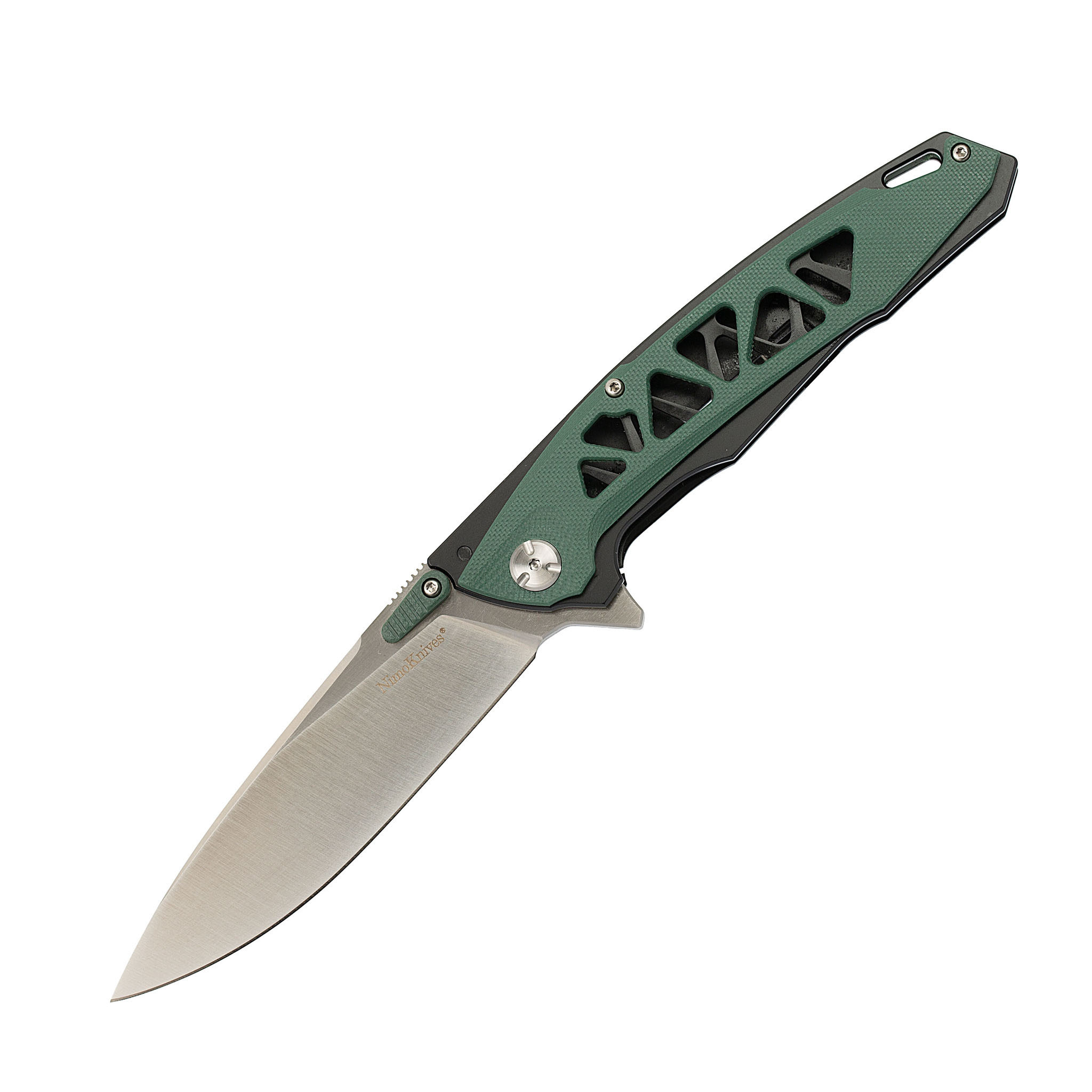 Складной нож Nimo Panther, сталь 440C, зеленый - фото 1