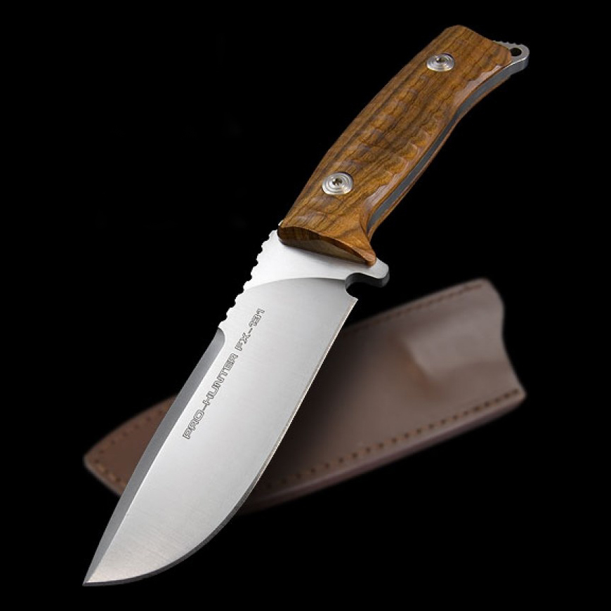 Нож Fox Pro-Hunter, сталь N690, рукоять Ziricote Wood, коричневый от Ножиков