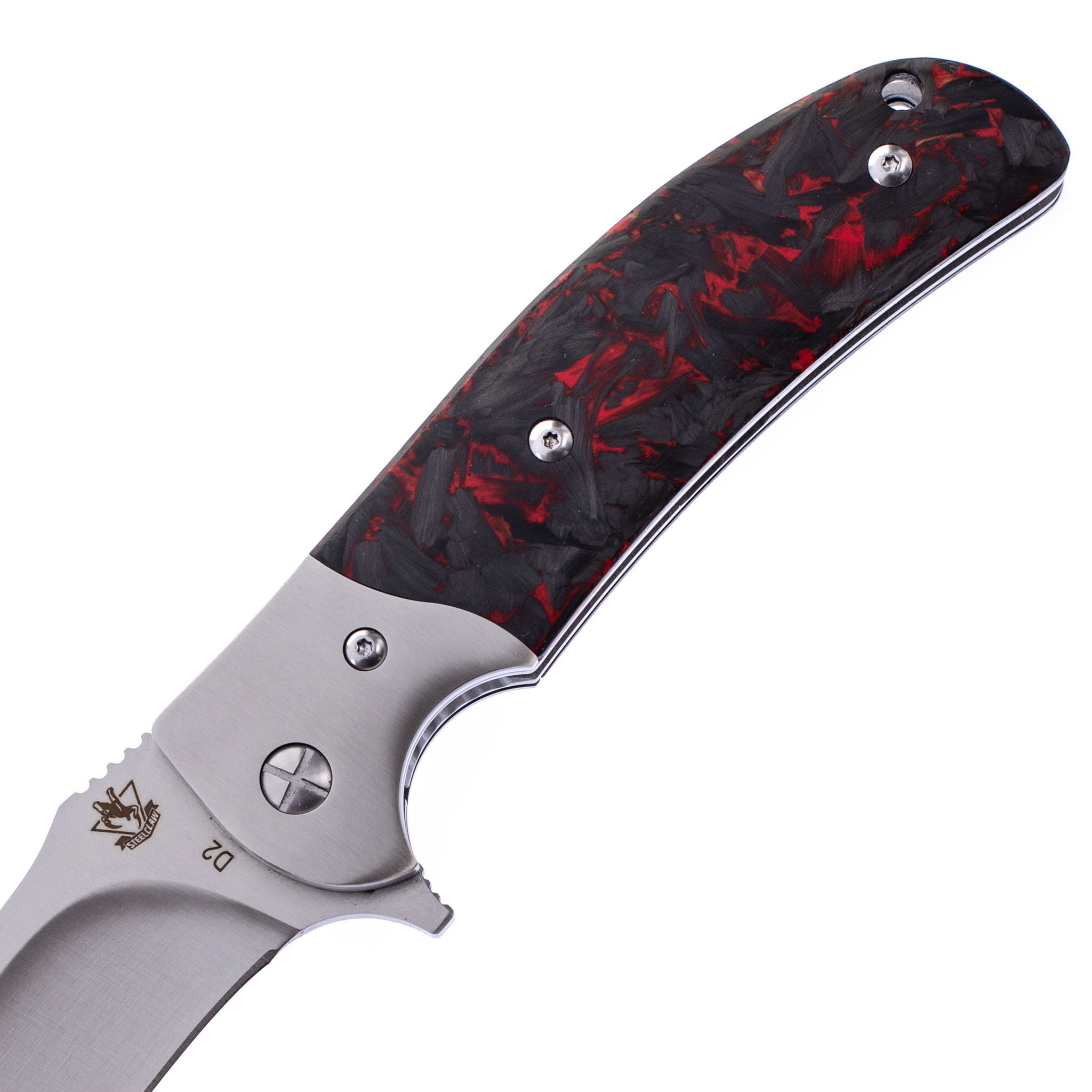 Складной нож Резервист, сталь D2, рукоять marble carbon - фото 4