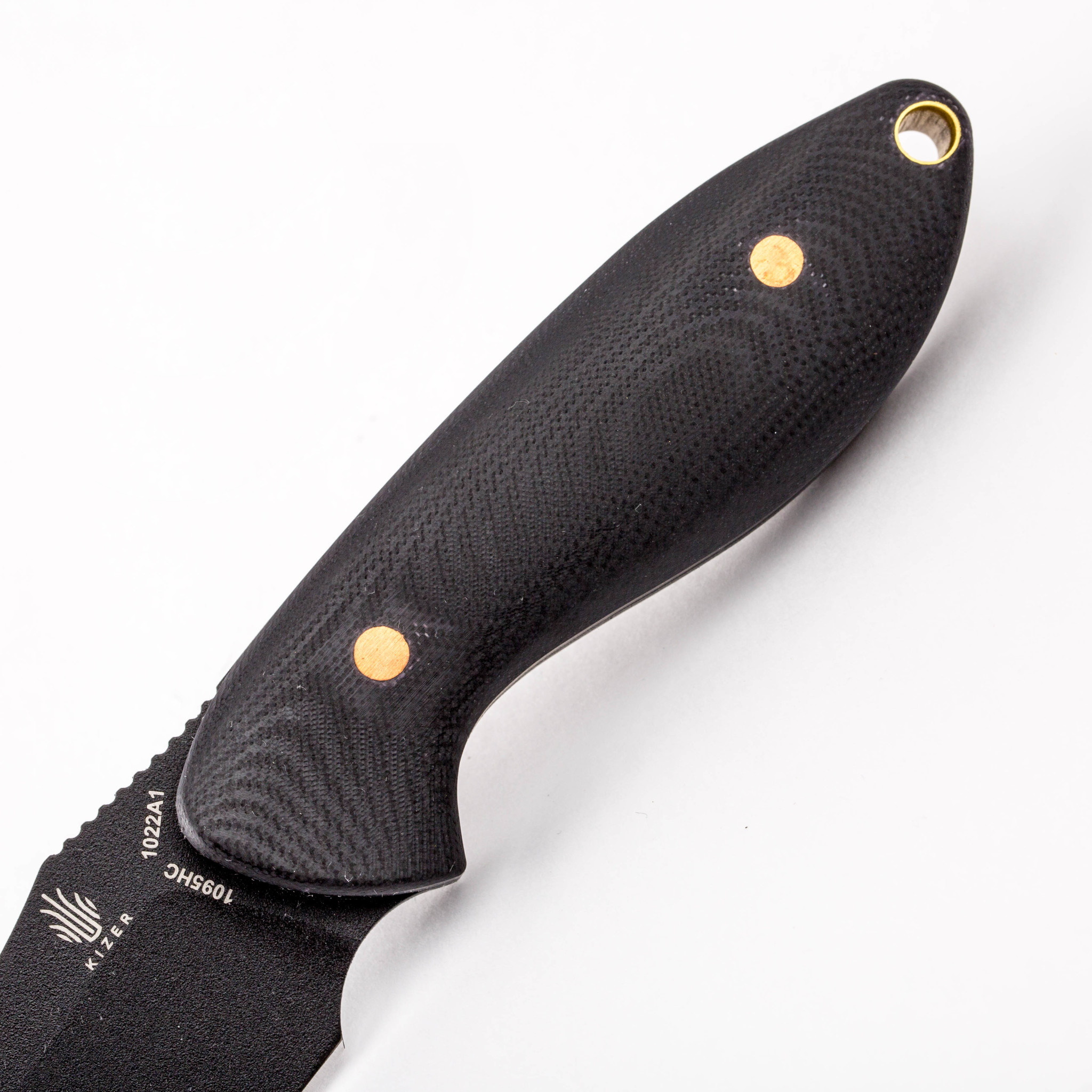 Нож Kizer Sequoia Black, сталь 1095 Carbon Steel, рукоять G10 - фото 3