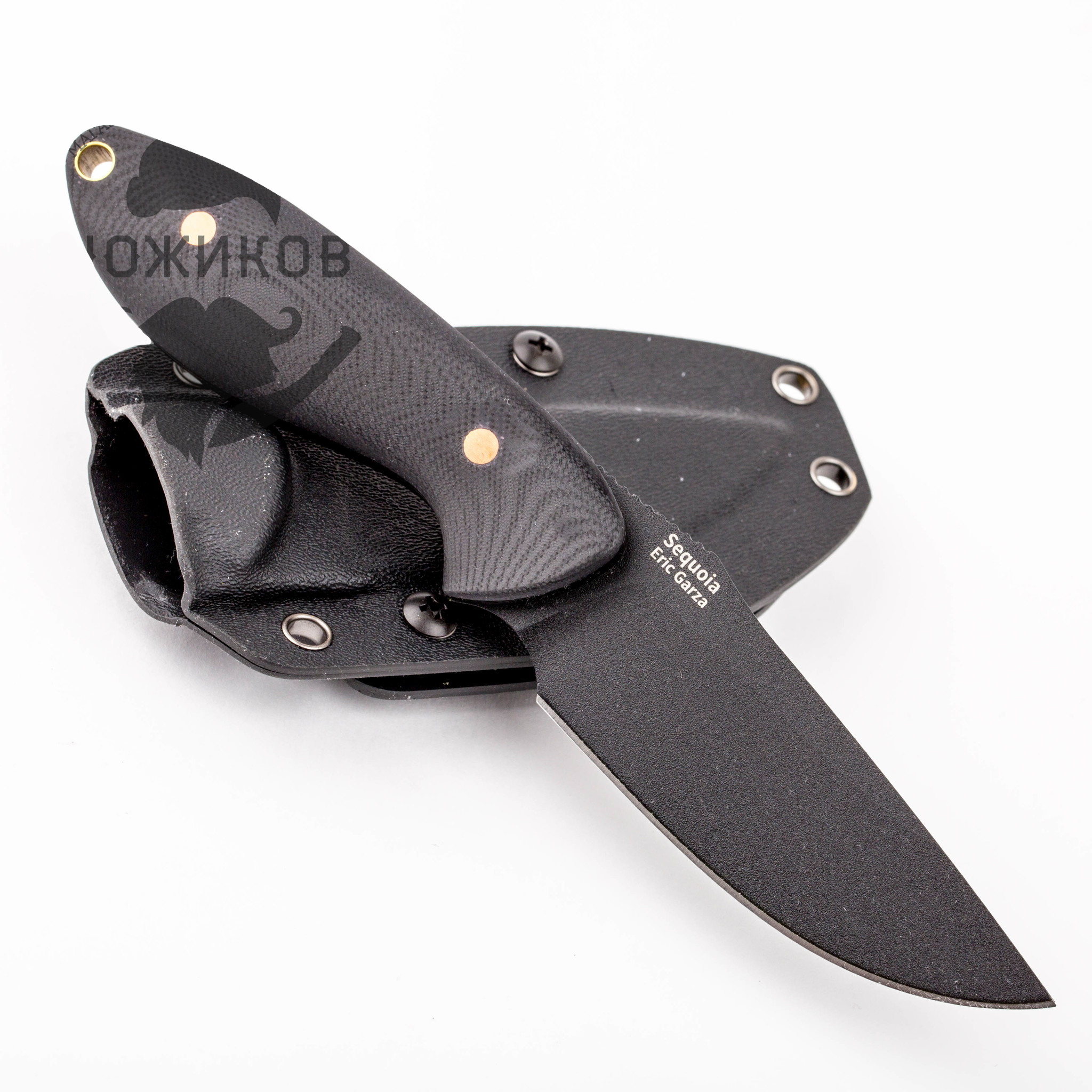 Нож Kizer Sequoia Black, сталь 1095 Carbon Steel, рукоять G10 - фото 4